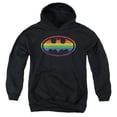 thumbnail image 1 of Batman Rainbow Logo Kids Pull-Over Hoodie (Large) for Youth Boys and Girls, Black, 1 of 5