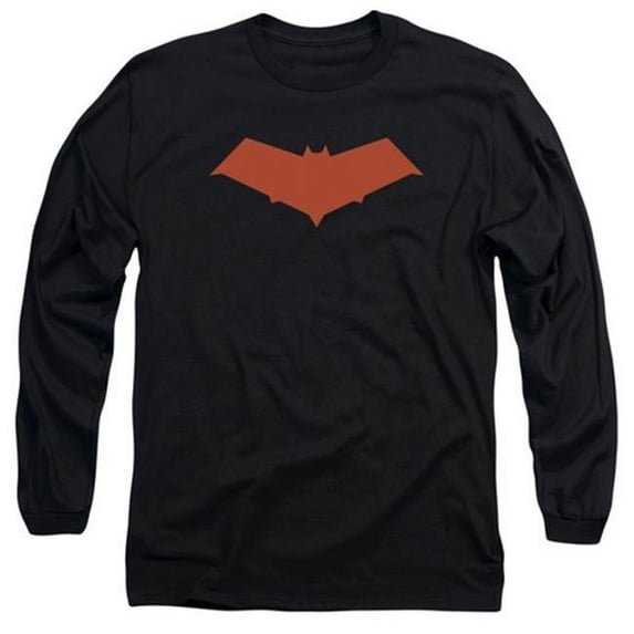 Batman-Red Hood Long Sleeve Adult 18-1 Tee - Black- Extra Large