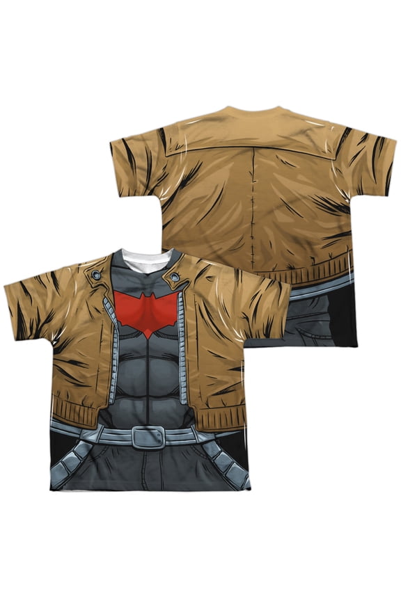 Batman - Red Hood Uniform (Front/Back Print) - Youth Short Sleeve Shirt - Large