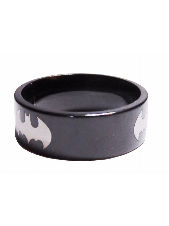 Batman Repeat Logo Band Finger Ring Adult Size 10
