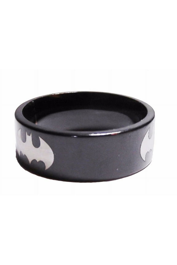 Batman Repeat Logo Band Finger Ring Adult Size 10