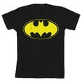 thumbnail image 1 of Batman Reverse Color Logo Boy's Black T-shirt-Large, 1 of 1