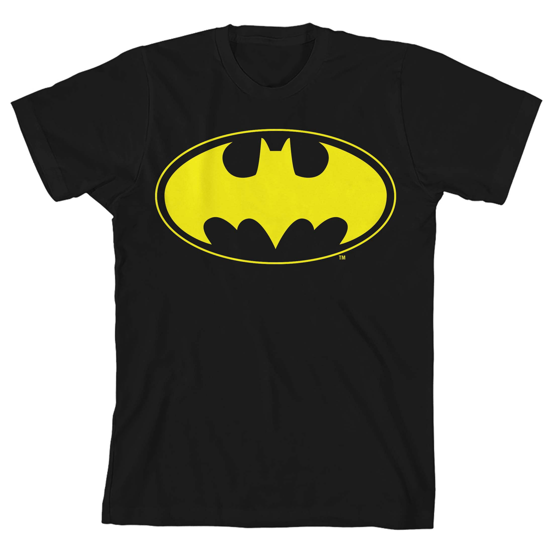 Batman Reverse Color Logo Boy's Black T-shirt-XL - Walmart.com