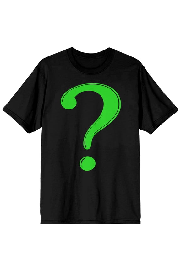 Batman Riddler Logo Men's Black T-shirt-6XL