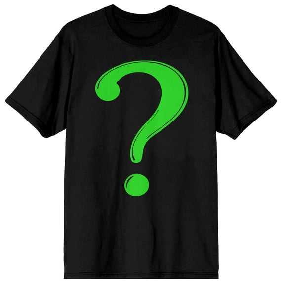Batman Riddler Logo Men's Black T-shirt-Medium