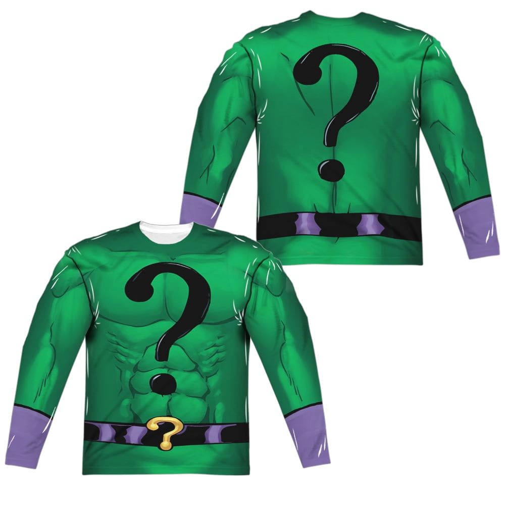 Batman - Riddler Uniform (Front/Back Print) - Regular Fit Long Sleeve ...