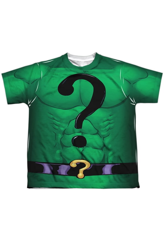 Batman - Riddler Uniform - Youth Short Sleeve Shirt - X-Large