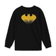 thumbnail image 1 of Batman Rising Yellow Logo Boy's Black Long Sleeve Shirt-S, 1 of 1