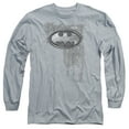 thumbnail image 1 of Batman Rivited Metal Logo Long Sleeve T-Shirt Adult 18/1 Athletic Heather, 1 of 1