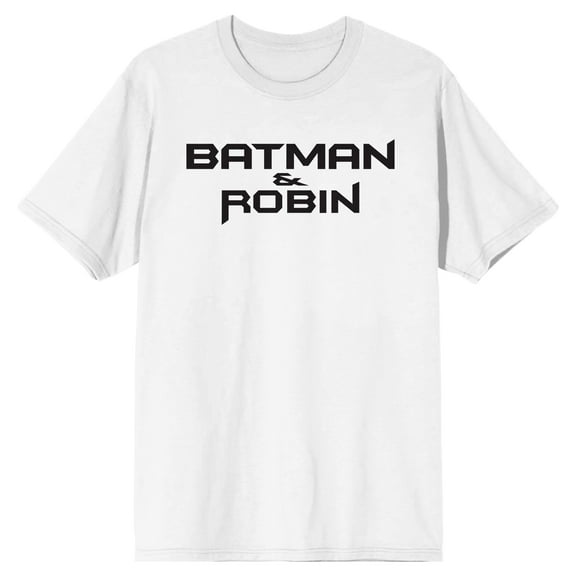 Batman & Robin 1997 Simple Text Men's White T-shirt-Small