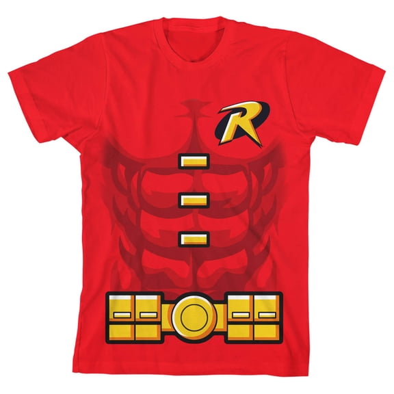 Batman Robin Costume Boy's Red Cosplay-XS