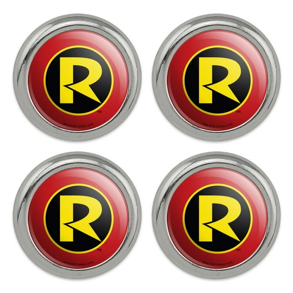 Batman Robin Logo Metal Craft Sewing Novelty Buttons - Set of 4