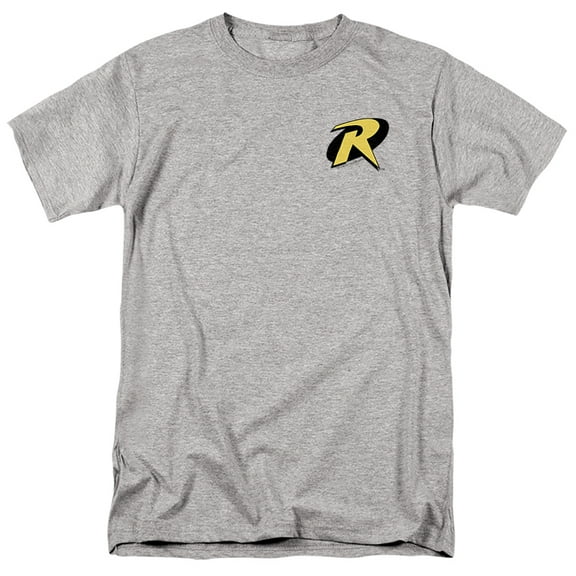 Batman Robin Logo Unisex Adult T Shirt, Athletic Heather, 5X-Large