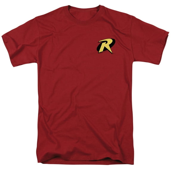 Batman Robin Logo Unisex Adult T Shirt, Cardinal, Medium