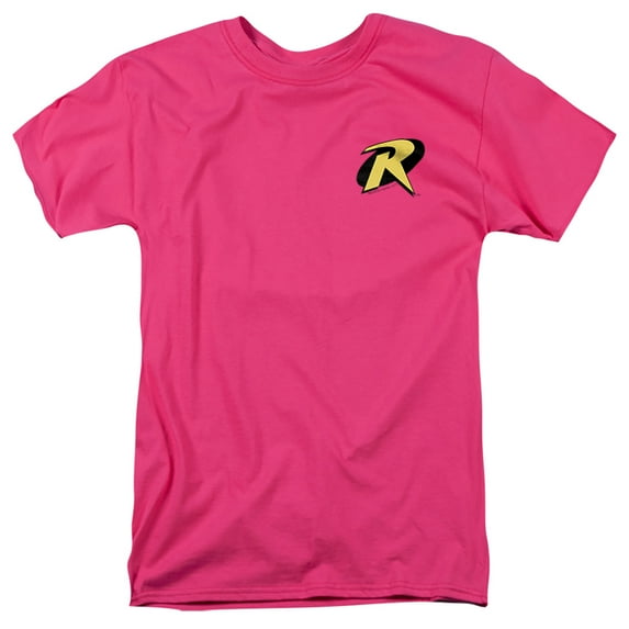 Batman Robin Logo Unisex Adult T Shirt, Hot Pink, X-Large