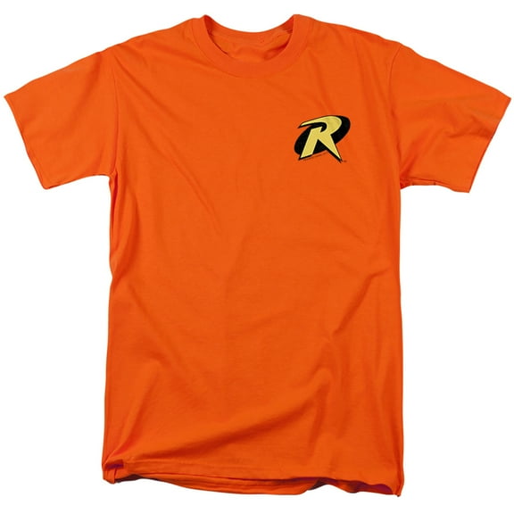 Batman Robin Logo Unisex Adult T Shirt, Orange, Large