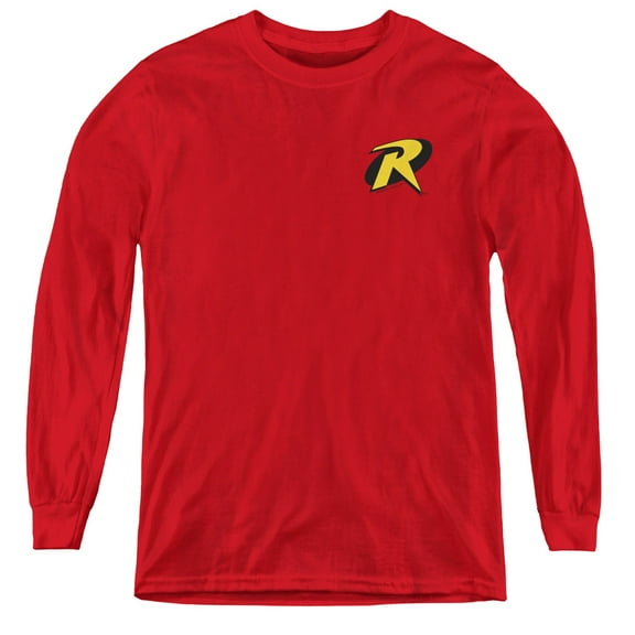 Batman - Robin Logo - Youth Long Sleeve Shirt - Large