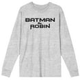 thumbnail image 1 of Batman & Robin Simple Text Men's Athletic Heather Long Sleeve Shirt-Large, 1 of 1