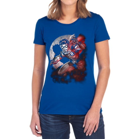 Batman Robin Spotlight Women's T Shirt, Royal, Large