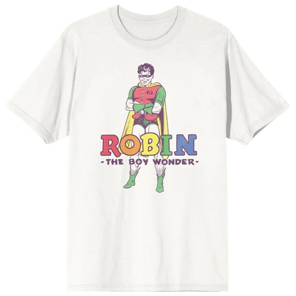 Batman Robin The Boy Wonder Graphic Men's White T-Shirt-Medium