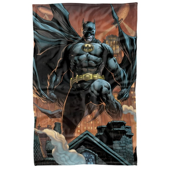 Batman Rooftop Cover Fleece Blanket 36' x 58',Rooftop Cover