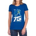 thumbnail image 1 of Batman Rooftop Women's T Shirt, Royal, Medium, 1 of 6
