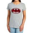 thumbnail image 1 of Batman Rosey Signal Women's T Shirt, Athletic Heather, X-Large, 1 of 6