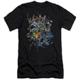 thumbnail image 1 of Batman-Saints & Psychos Adult Cotton Premium Canvas Brand Slim Fit 30-1 T-Shirt, Black - Large, 1 of 1