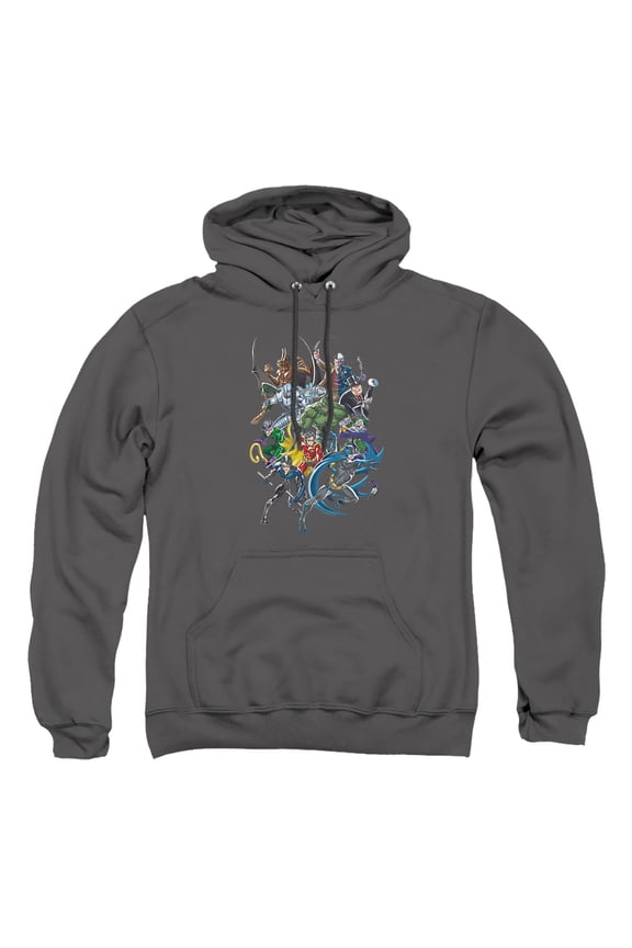 Saints and Psychos Unisex Adult Pull-Over Heather Hoodie, Small, Charcoal