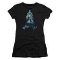thumbnail image 1 of Batman & Scene Inside-Short Sleeve Juniors Sheer T-Shirt, Black - Large, 1 of 1