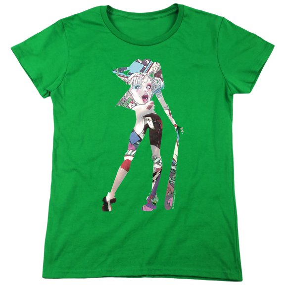 Batman Scene Inside Women's T Shirt, Kelly Green, Large