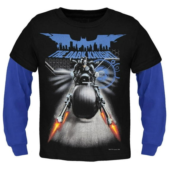 Batman - Shooting Cycle Juvy 2fer Long Sleeve T-Shirt - Juvy 8