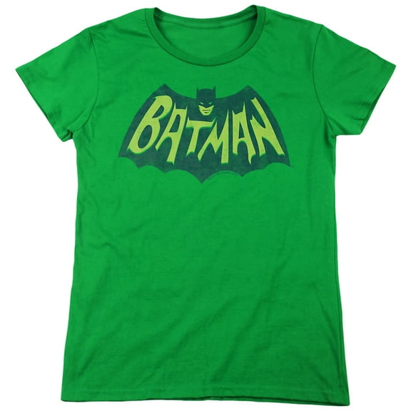 Batman Show Bat Logo Women's T Shirt, Kelly Green, Medium