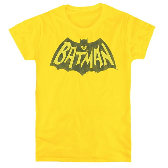 Batman Show Bat Logo Women's T Shirt, Yellow, 2X-Large