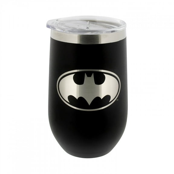 Batman Silver Logo 16oz Wine Tumbler