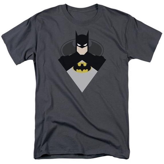 Batman-Simple Bat - Short Sleeve Adult 18-1 Tee - Charcoal- Extra Large