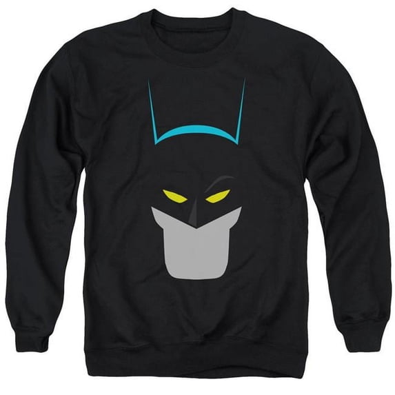Batman & Simplified Adult Crewneck Sweatshirt, Black - Medium