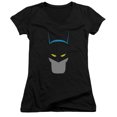 thumbnail image 1 of Batman Simplified Junior Women's T-Shirt V-Neck Black, 1 of 1
