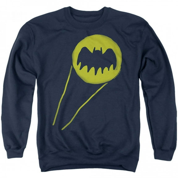 Batman Sketchy Bat Signal Crew Neck-XLarge