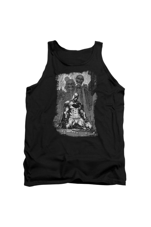 Batman Sketchy Shadows Adult Tank Top Black
