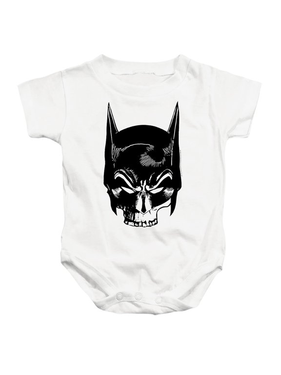 Skull On White Unisex Infant Snap Suit for Baby (12 Months) White