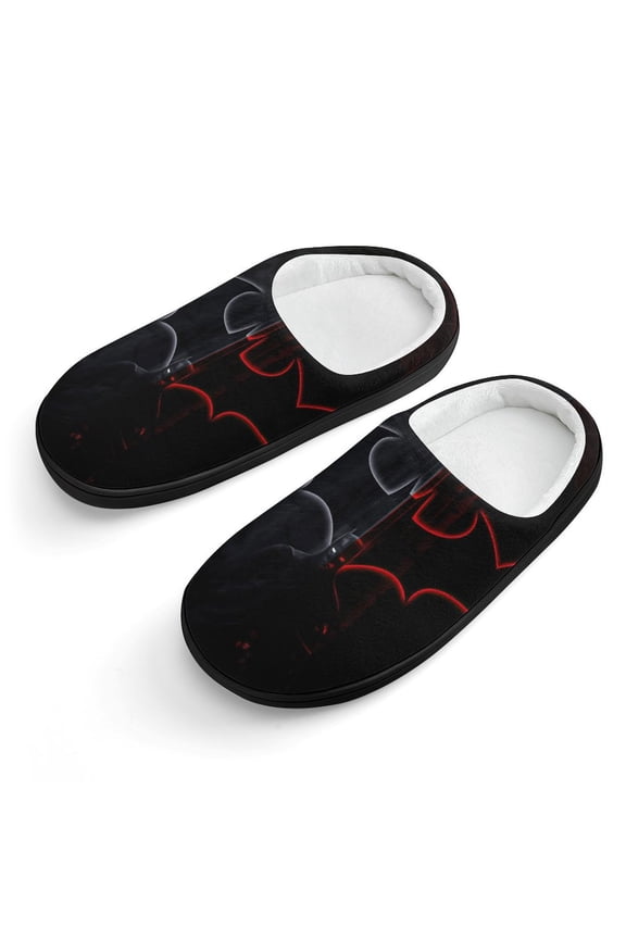 Batman Slippers for Kids, Cute Soft Plush Anti-slip Fluffy Fuzzy House Slippers Warm Soft Plush Non-Slip Indoor Outdoor Slip-on Shoes for Boys Girls