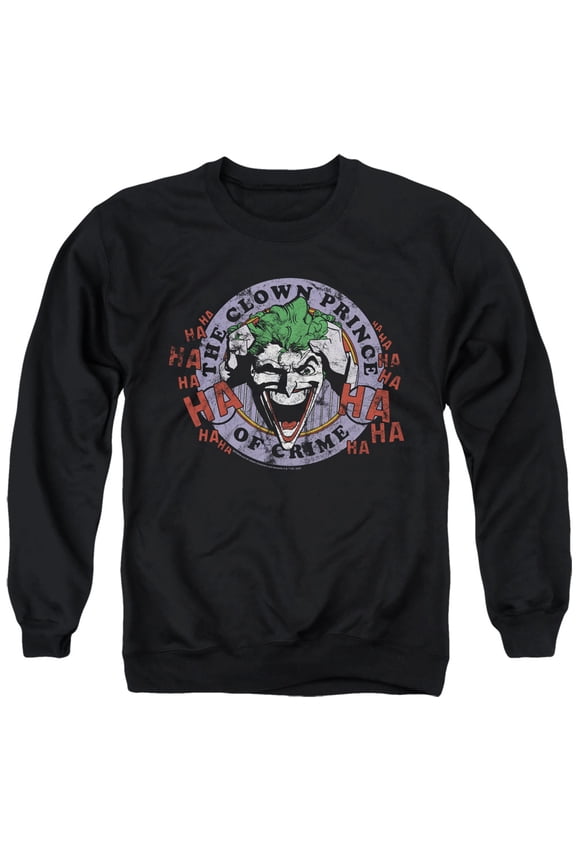 Smile Emblem 1 Unisex Adult Crewneck Sweatshirt,Black, Medium