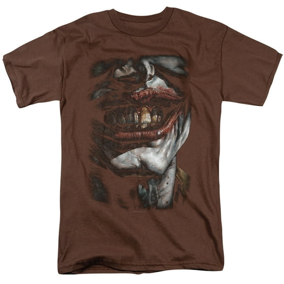 Batman Smile Of Evil Unisex Adult T Shirt, Coffee, 3X-Large