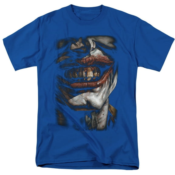 Batman Smile Of Evil Unisex Adult T Shirt, Royal, 5X-Large