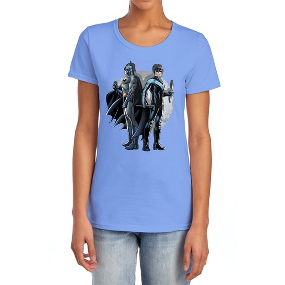Batman Spotlight Women's T Shirt, Carolina Blue, X-Large