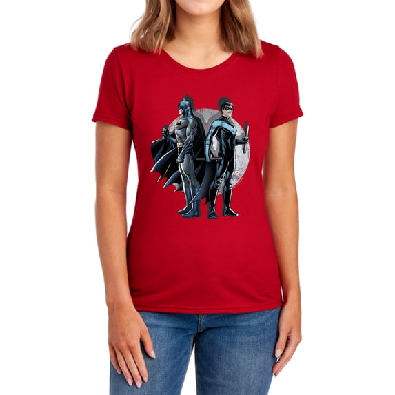 Batman Spotlight Women's T Shirt, Red, Small