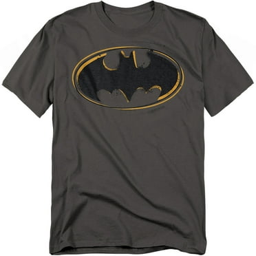 Batman Spray Paint Charcoal Symbol T-Shirt-Men's Small