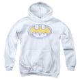 thumbnail image 1 of Batman Squiggly Symbol Kids Pull-Over Hoodie (Small) for Youth Boys and Girls, White, 1 of 5