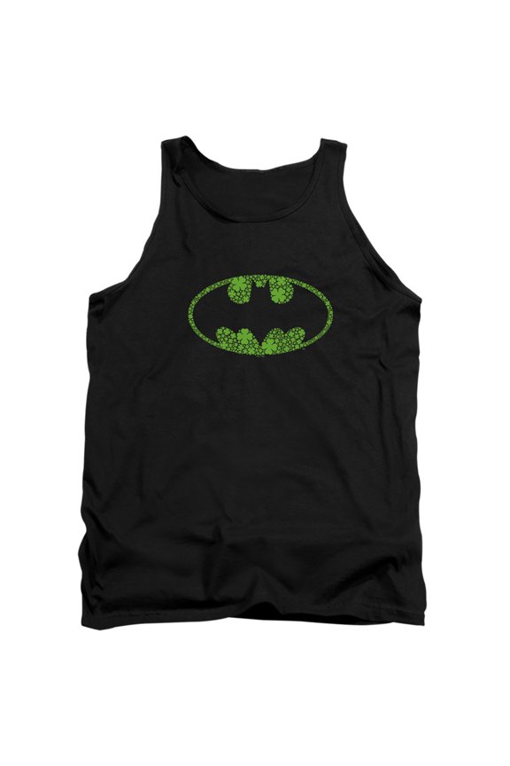 Batman St. Patrick's Day Shamrock Logo Unisex Adult Tank Top,Black, Large